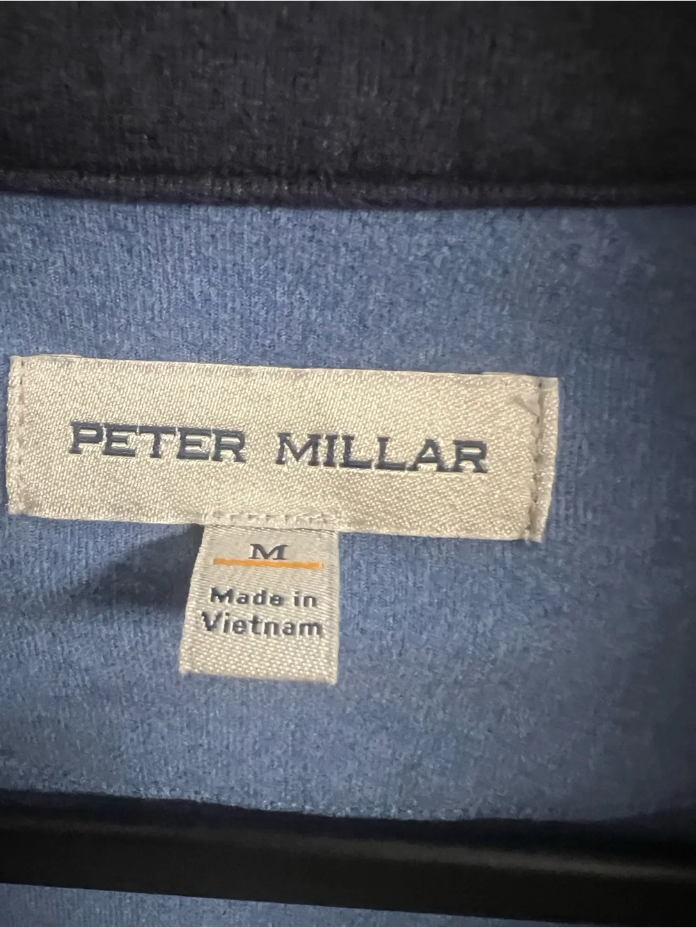 Peter Millar Blue Performance Quarter Zip Golf Pullover Men’s Medium